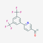 6-[3,5-bis(trifluoromethyl)phenyl]pyridine-3-carbaldehyde结构式