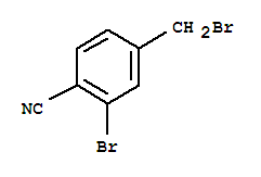 Structure of 3-Bromo-4-cyanobenzyl bromide