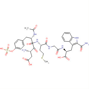 Structure of L-Tryptophanamide,N-acetyl-L-a-aspartyl-O-sulfo-L-tyrosyl-L-methionylglycyl-