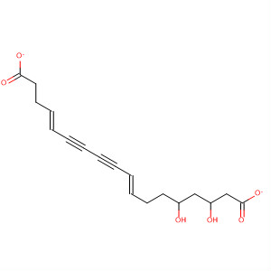 Structure of 6,12-Tetradecadiene-8,10-diyne-1,3-diol, diacetate, (E,E)-