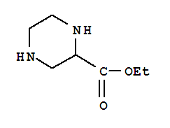 Structure of ethyl-2-piperazinecarboxylate