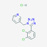 3-[[5-(2,3-二氯苯基)-1H-四唑-1-基]甲基]吡啶单盐酸盐结构式