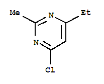 4-氯-6-乙基-2-甲基嘧啶结构式