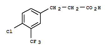 Structure of Benzenepropanoic acid, 4-chloro-3-(trifluoromethyl)-