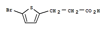 Structure of 2-Thiophenepropanoicacid, 5-bromo-