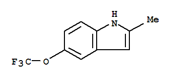 2-甲基-5-(三氟甲氧基)-1H-吲哚结构式