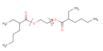 Structure of POLY(ETHYLENE GLYCOL) BIS(2-ETHYLHEXANOATE)