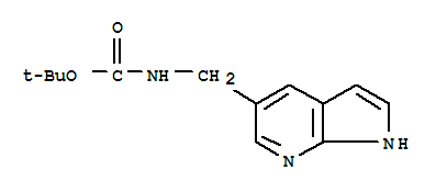(1H-PYRROLO[2,3-B]PYRIDIN-5-YLMETHYL)-CARBAMIC ACID TERT-BUTYL ESTER结构式