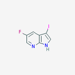 Structure of 5-FLUORO-3-IODO-1H-PYRROLO[2,3-B]PYRIDINE