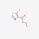 Structure of 4-Thiazolecarboxylic acid, 5-iodo-, ethyl ester
