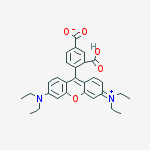 9-(2-Carboxylato-4-carboxyphenyl)-3,6-bis(diethylamino)xanthylium结构式