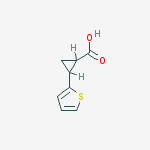 2-(Thiophen-2-yl)cyclopropanecarboxylic acid结构式
