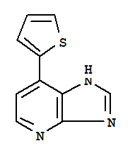 Structure of 3H-Imidazo[4,5-b]pyridine, 7-(2-thienyl)-