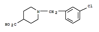 Structure of 1-(3-CHLORO-BENZYL)-PIPERIDINE-4-CARBOXYLIC ACID HYDROCHLORIDE
