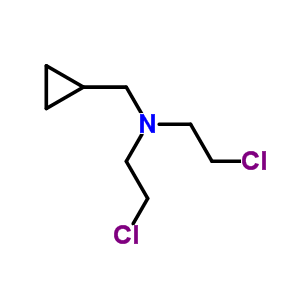 2-chloro-N-(2-chloroethyl)-N-(cyclopropylmethyl)ethanamine结构式