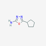 5-Cyclopentyl-1,3,4-oxadiazol-2-amine结构式