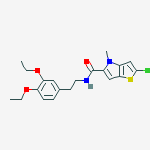Structure of 2-chloro-n-[2-(3,4-diethoxyphenyl)ethyl]-4-methyl-4h-thieno[3,2-b ]pyrrole-5-carboxamide