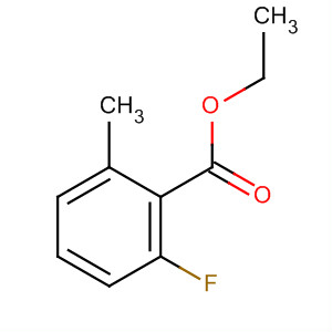 Structure of Benzoic acid, 2-fluoro-6-methyl-, ethyl ester