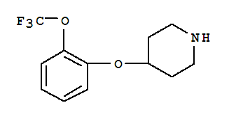 4-[2-(三氟甲氧基)苯氧基]哌啶结构式