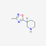 Structure of 3-methyl-5-piperidin-3-yl-1,2,4-oxadiazole