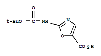 Structure of 2-TERT-BUTOXYCARBONYLAMINO-OXAZOLE-5-CARBOXYLIC ACID