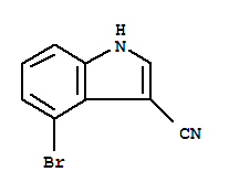 Structure of 4-BROMO-3-CYANOINDOLE