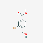 Structure of methyl 3-bromo-4-(hydroxymethyl)benzoate