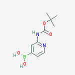 2-(TERTBUTOXYCARBONYLAMINO)PYRIDIN-4-YLBORONIC ACID结构式