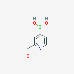 2-Formylpyridine-4-boronic acid结构式