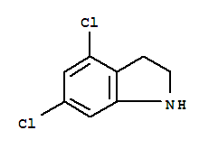 Structure of 4,6-DICHLORO-2,3-DIHYDRO-1H-INDOLE HYDROCHLORIDE