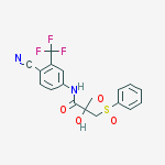 Structure of N-[4-cyano-3-(trifluoromethyl)phenyl]-2-hydroxy-2-methyl-3-(phenylsulfonyl)propanamide