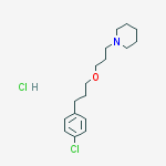 Structure of 1-[3-[3-(4-Chlorophenyl)propoxy]propyl]-piperidinehydrochloride