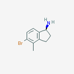 (S)-5-Bromo-4-methyl-2,3-dihydro-1H-inden-1-amine结构式