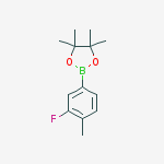Structure of 2-(3-FLUORO-4-METHYLPHENYL)-4,4,5,5-TETRAMETHYL-1,3,2-DIOXABOROLANE