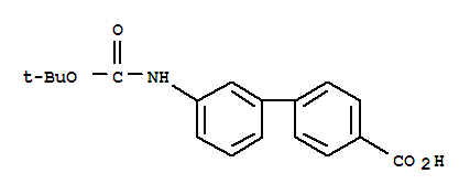 Structure of 3-[(TERT-BUTOXYCARBONYL)AMINO]-1,1-BIPHENYL-4-CARBOXYLIC ACID