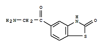 2(3H)-Benzothiazolone,5-(2-aminoacetyl)-结构式