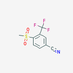 Structure of 4-methylsulfonyl-3-(trifluoromethyl)benzonitrile
