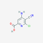 Structure of 2-Pyridinecarboxylic acid, 4-amino-6-chloro-5-cyano-