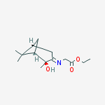Structure of ethyl 2-[(Z)-[(1S,2S,5S)-2-hydroxy-2,6,6-trimethyl-norpinan-3-ylidene]amino]acetate