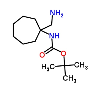 (1-AMINOMETHYL-CYCLOHEPTYL)-CARBAMIC ACID TERT-BUTYL ESTER结构式