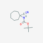 Structure of (1-CYANO-CYCLOHEPTYL)-CARBAMIC ACID TERT-BUTYL ESTER
