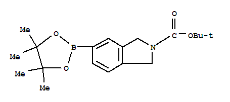 Structure of tert-butyl 5-(4,4,5,5-tetramethyl-1,3,2-dioxaborolan-2-yl)isoindoline-2-carboxyl