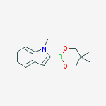 1H-Indole, 2-(5,5-dimethyl-1,3,2-dioxaborinan-2-yl)-1-methyl-结构式