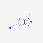 Structure of 3-iodo-1H-indazole-6-carbonitrile