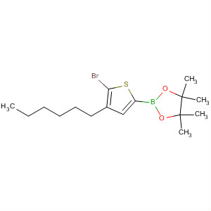 Structure of 1,3,2-Dioxaborolane, 2-(5-bromo-4-hexyl-2-thienyl)-4,4,5,5-tetramethyl-