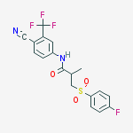 N-[4-cyano-3-(trifluoromethyl)phenyl]-3-(4-fluorophenyl)sulfonyl-2-methylpropanamide结构式