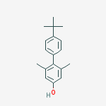 Structure of [1,1'-Biphenyl]-4-ol, 4'-(1,1-dimethylethyl)-2,6-dimethyl-