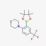 2-Morpholin-4-yl-5-(trifluoromethyl)benzeneboronic acid, pinacol ester结构式