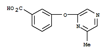 3-[(6-Methylpyrazin-2-yl)oxy]benzoic acid结构式