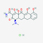 Structure of (4R)-4-(dimethylamino)-3,10,12,12a-tetrahydroxy-1,11-dioxo-4a,5,5a,6-tetrahydro-4H-tetracene-2-carboxamide hydrochloride